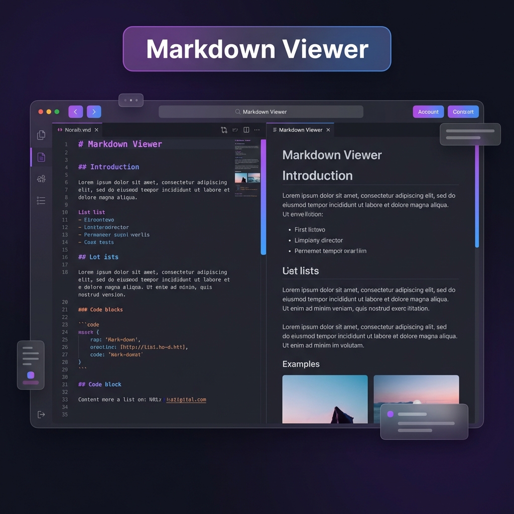 Markdown Viewer Interface Preview